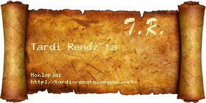Tardi Renáta névjegykártya